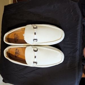 Royal White Leather Upper loafers sz 7